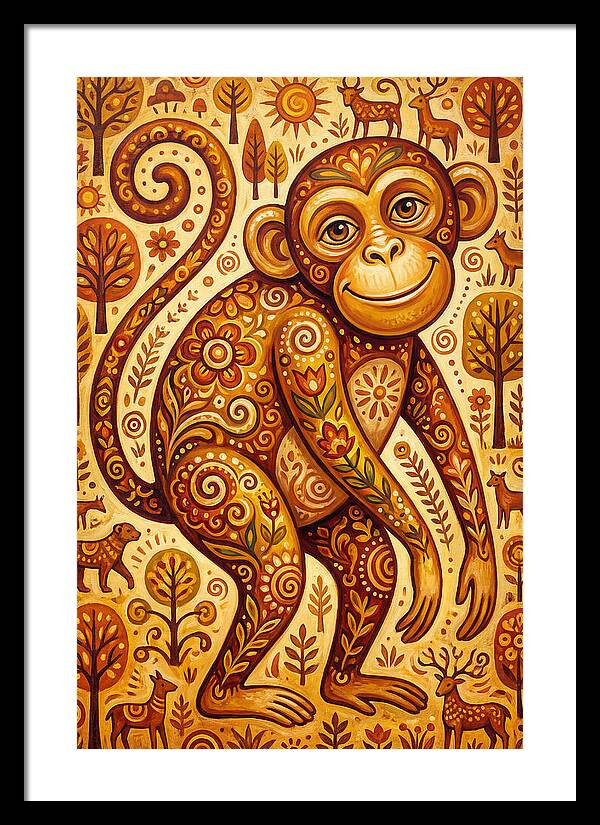 Folk Art Monkey Delight