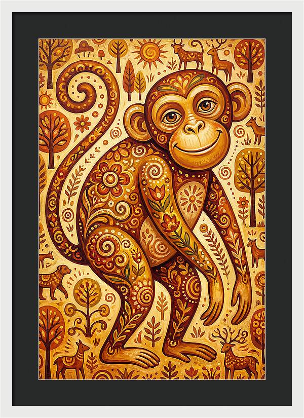 Folk Art Monkey Delight