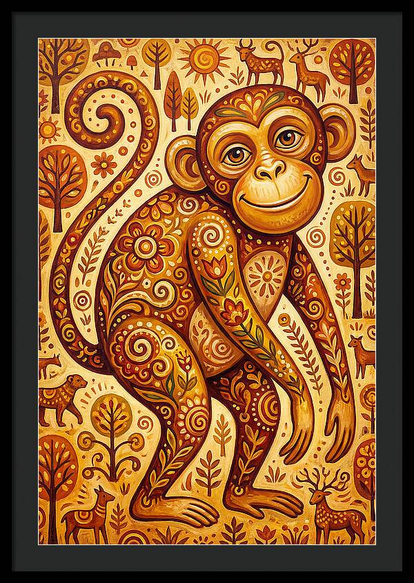 Folk Art Monkey Delight