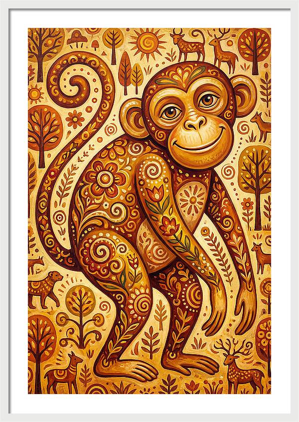 Folk Art Monkey Delight