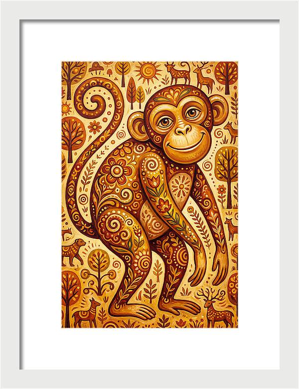 Folk Art Monkey Delight