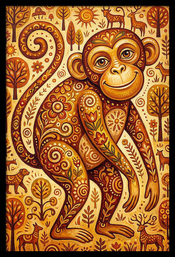 Folk Art Monkey Delight