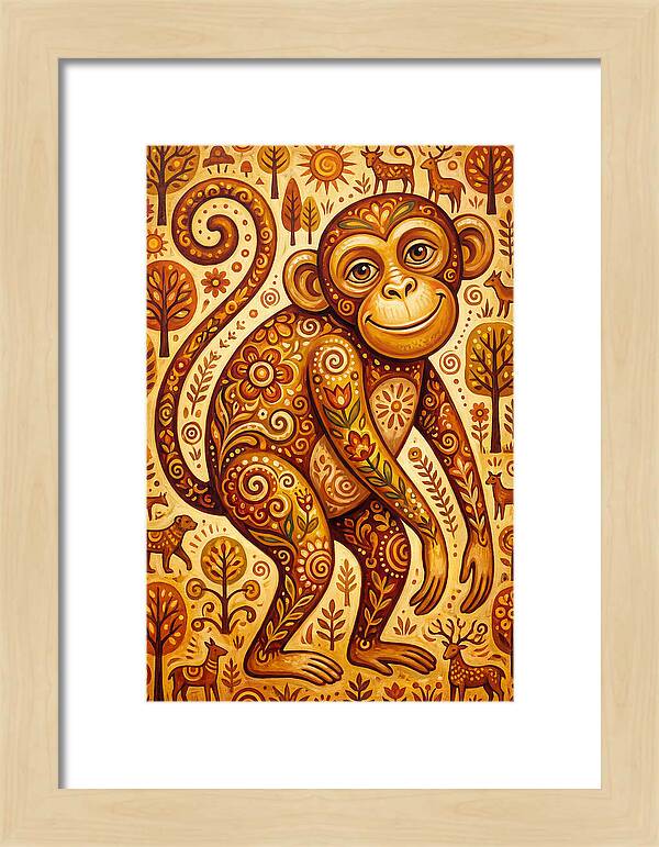 Folk Art Monkey Delight