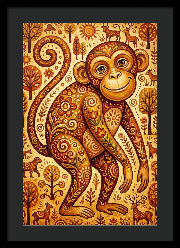 Folk Art Monkey Delight