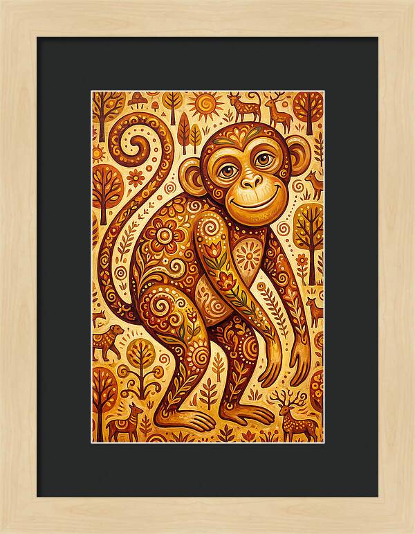 Folk Art Monkey Delight