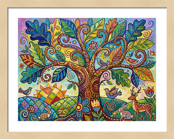 Folk Art Oak Tree