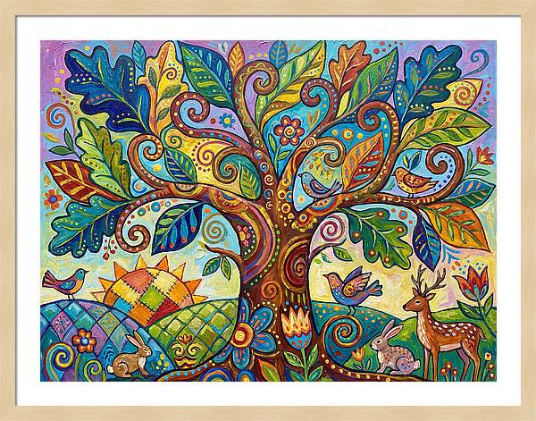 Folk Art Oak Tree