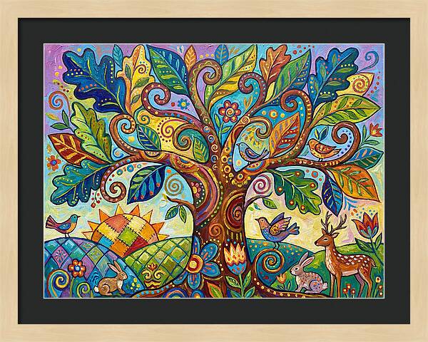 Folk Art Oak Tree