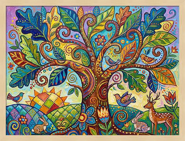 Folk Art Oak Tree