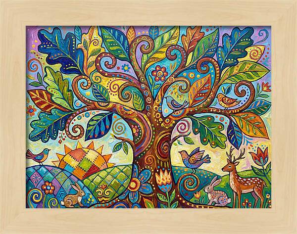Folk Art Oak Tree