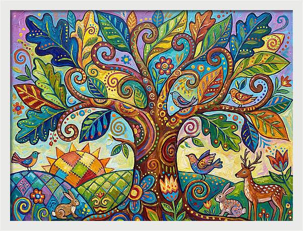 Folk Art Oak Tree