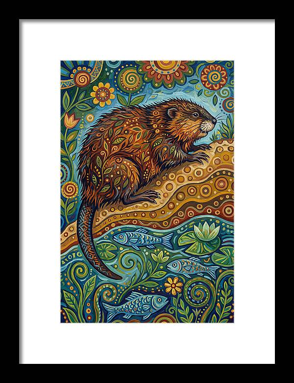 Folk Art Ondatra Scene