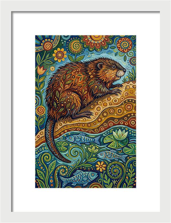 Folk Art Ondatra Scene