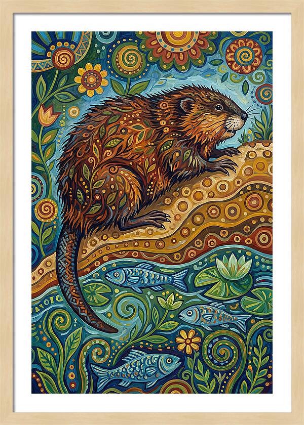 Folk Art Ondatra Scene