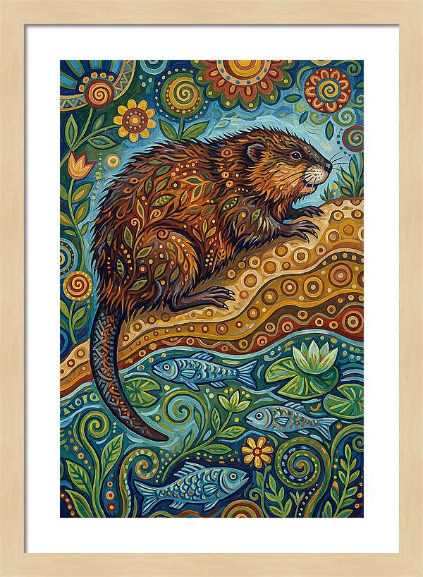 Folk Art Ondatra Scene