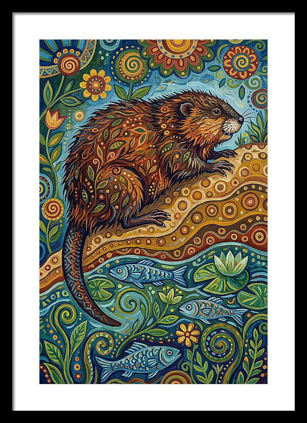 Folk Art Ondatra Scene