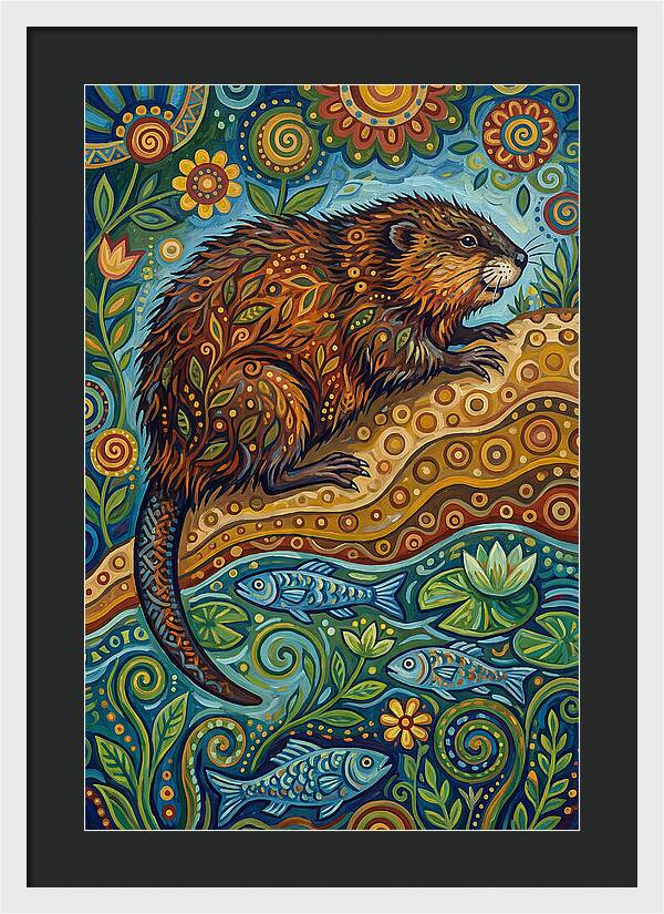 Folk Art Ondatra Scene
