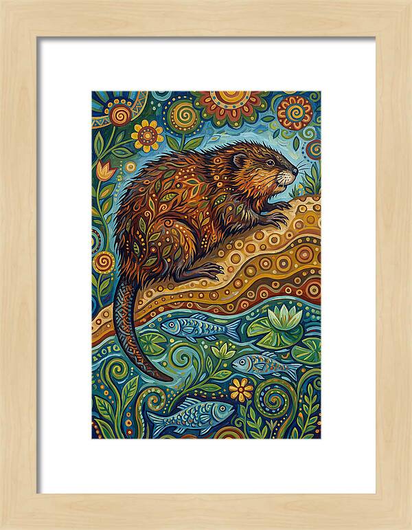 Folk Art Ondatra Scene