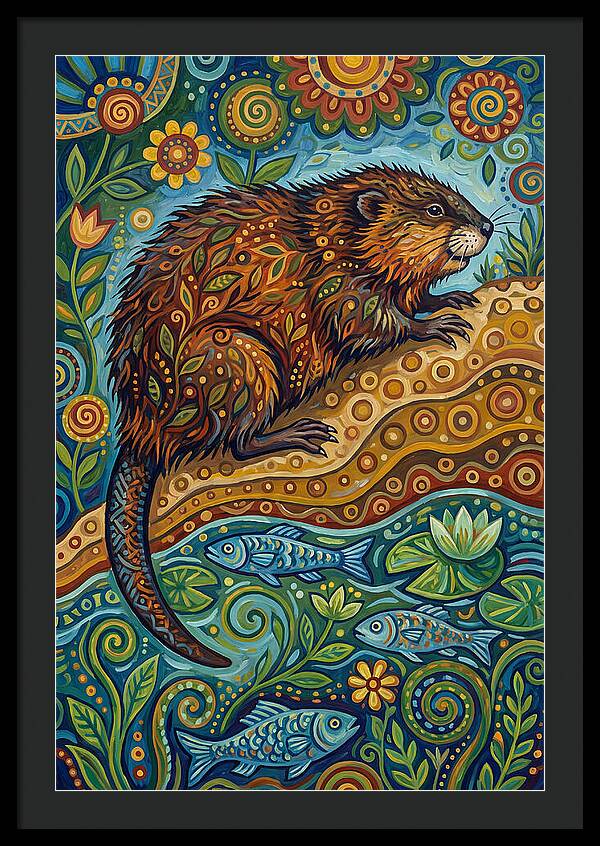 Folk Art Ondatra Scene