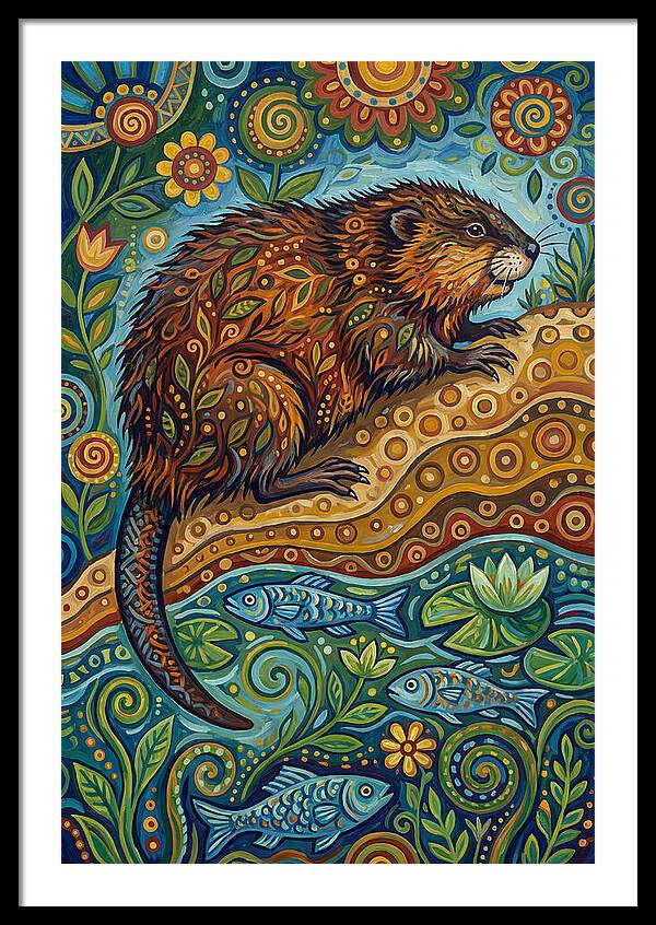 Folk Art Ondatra Scene
