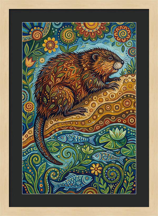 Folk Art Ondatra Scene
