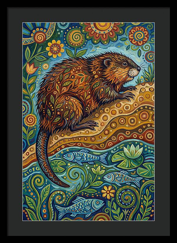 Folk Art Ondatra Scene