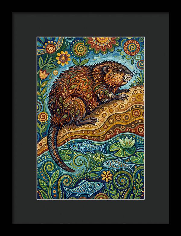 Folk Art Ondatra Scene