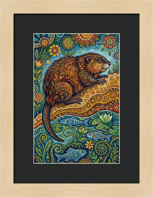 Folk Art Ondatra Scene