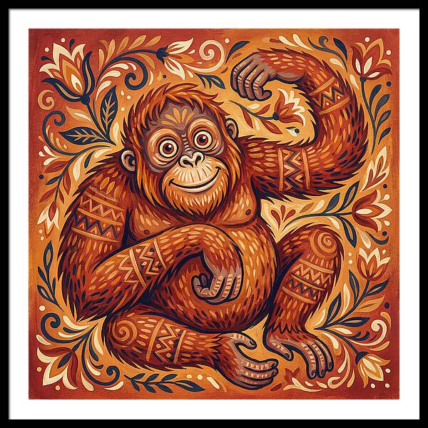 Folk Art Orangutan