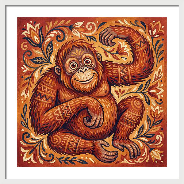 Folk Art Orangutan