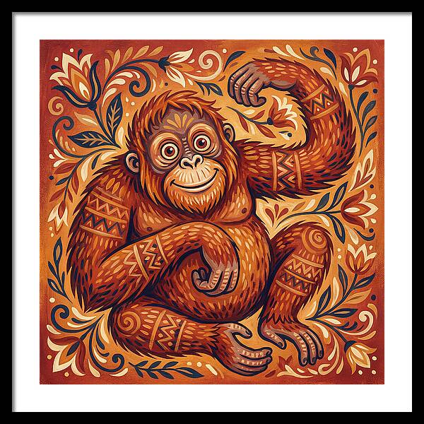Folk Art Orangutan