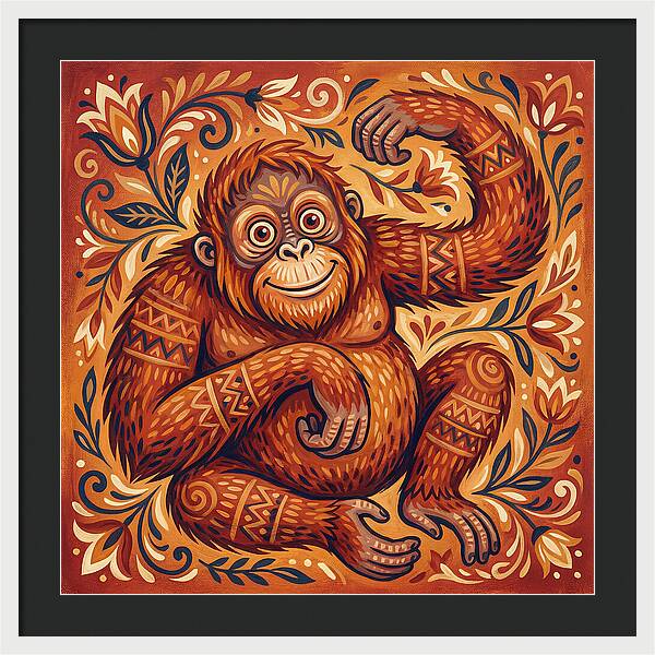 Folk Art Orangutan