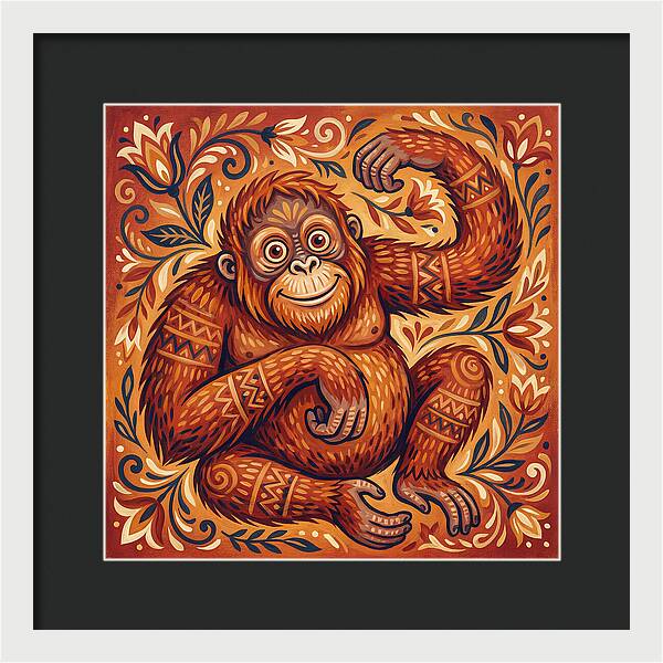 Folk Art Orangutan
