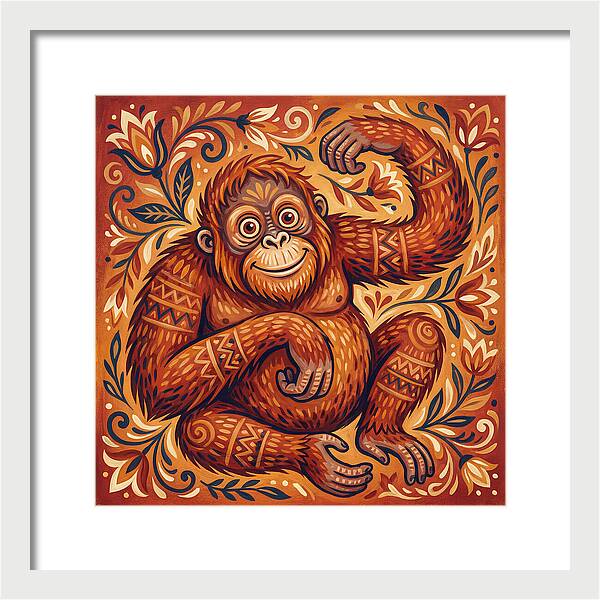 Folk Art Orangutan