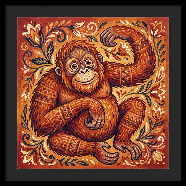 Folk Art Orangutan