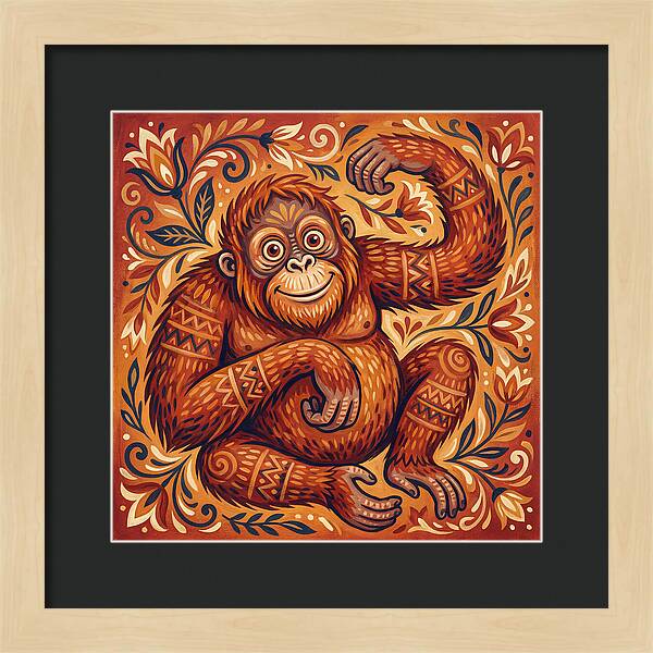 Folk Art Orangutan