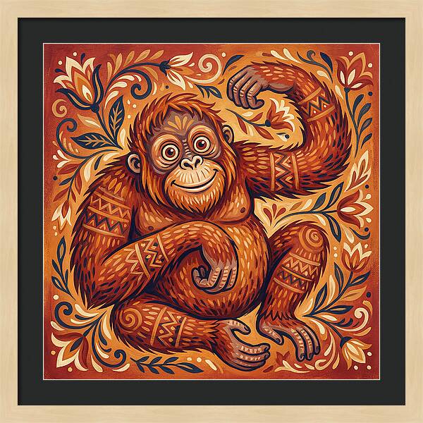 Folk Art Orangutan