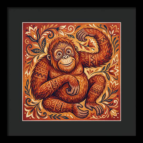 Folk Art Orangutan