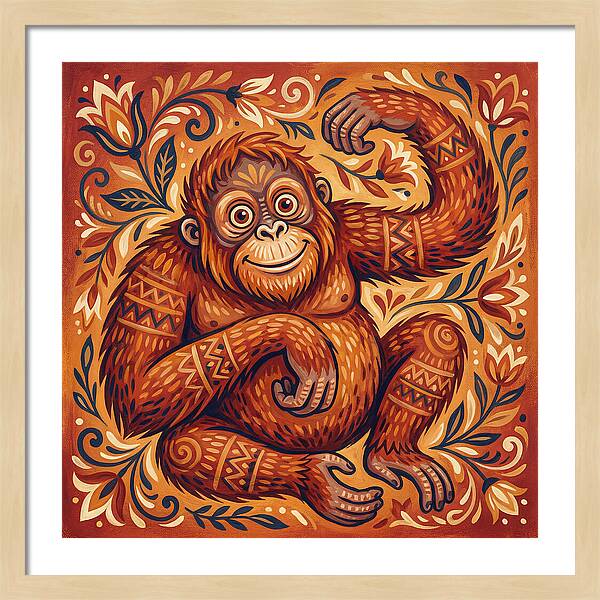 Folk Art Orangutan