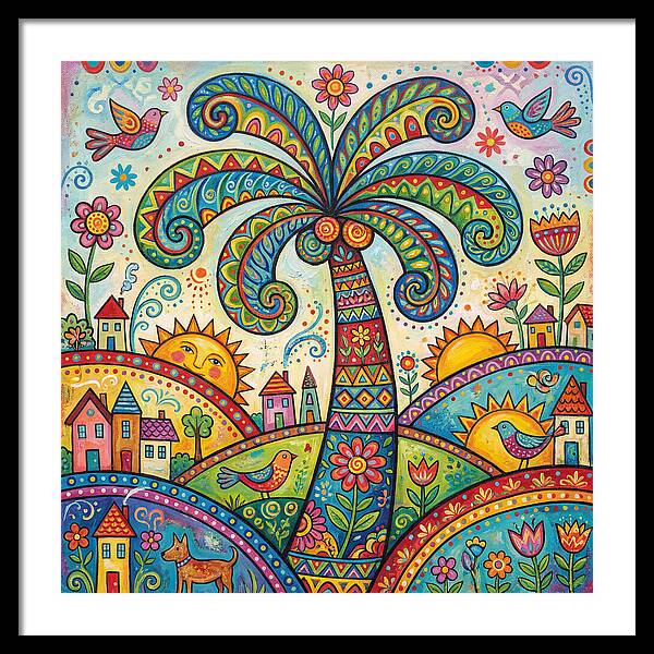 Folk Art Palm Tree Paradise