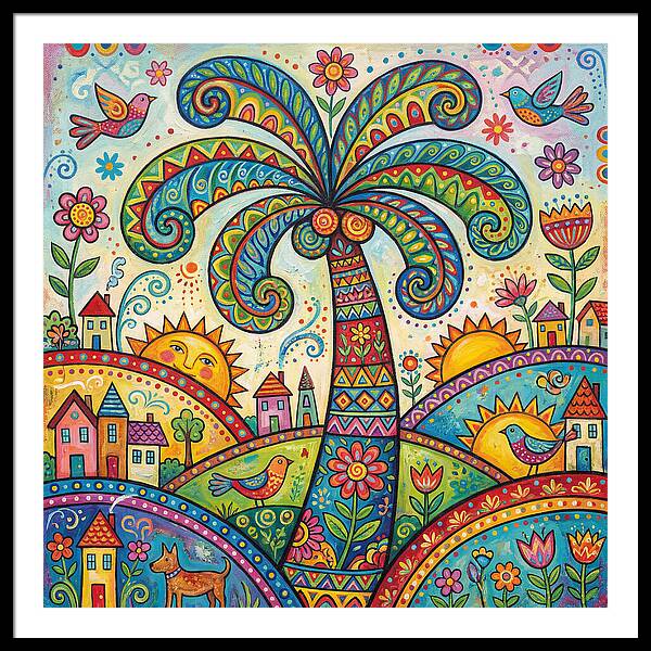 Folk Art Palm Tree Paradise