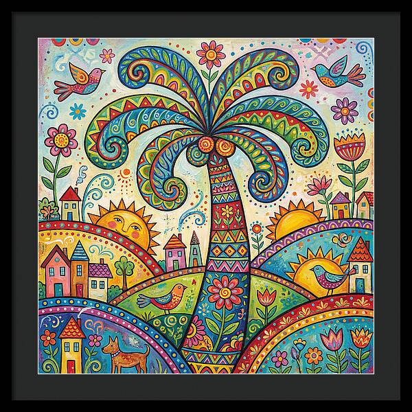 Folk Art Palm Tree Paradise