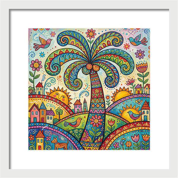 Folk Art Palm Tree Paradise