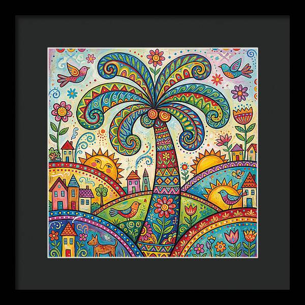 Folk Art Palm Tree Paradise