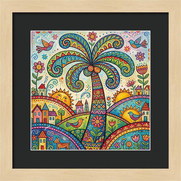 Folk Art Palm Tree Paradise