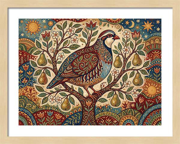 Folk Art Partridge In Nature