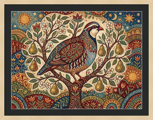 Folk Art Partridge In Nature