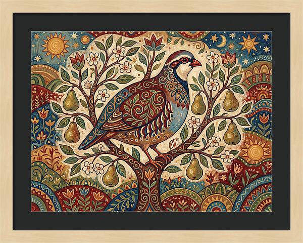 Folk Art Partridge In Nature