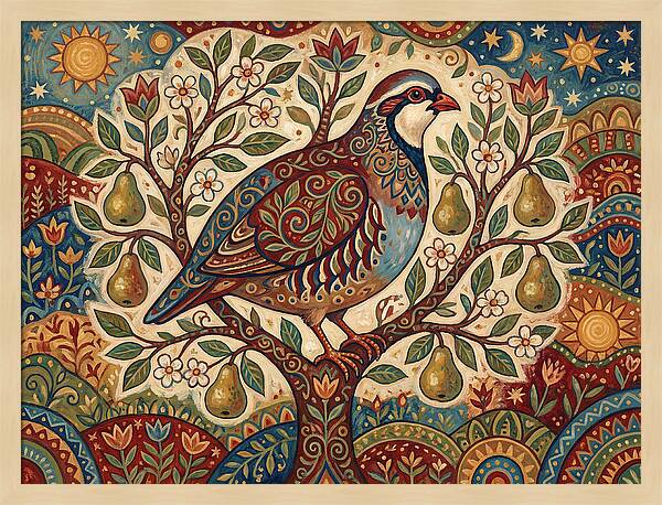 Folk Art Partridge In Nature