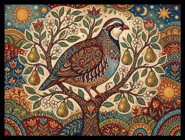 Folk Art Partridge In Nature